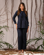 Load image into Gallery viewer, Nautical Ease: Navy Blue Tie-Up Set 71362/71372