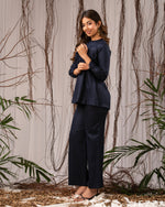Load image into Gallery viewer, Nautical Ease: Navy Blue Tie-Up Set 71362/71372