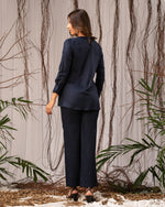Load image into Gallery viewer, Nautical Ease: Navy Blue Tie-Up Set 71362/71372