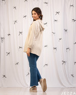 Load image into Gallery viewer, Cozy Chic: Beige Hoodie Hip Top 75551