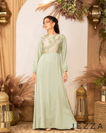 Load image into Gallery viewer, Brocade &amp; Satin Dress 61071