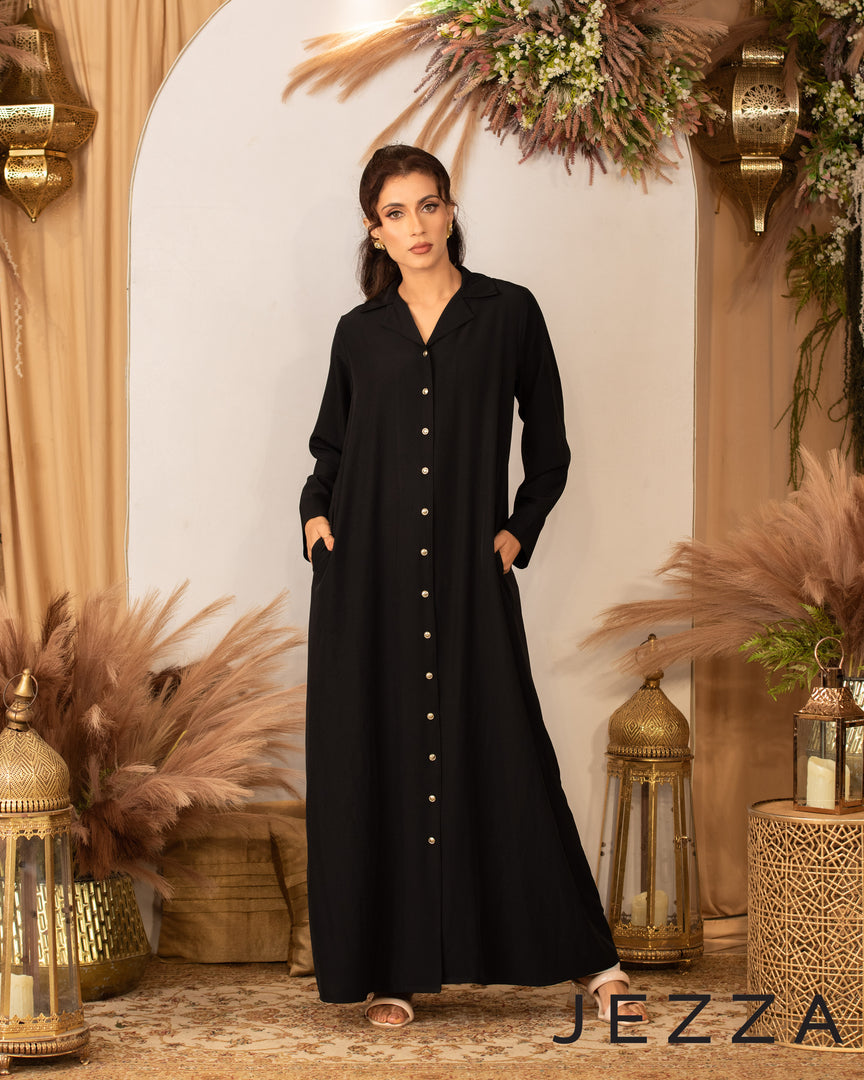 Polyester Dress with Long Placket 56952