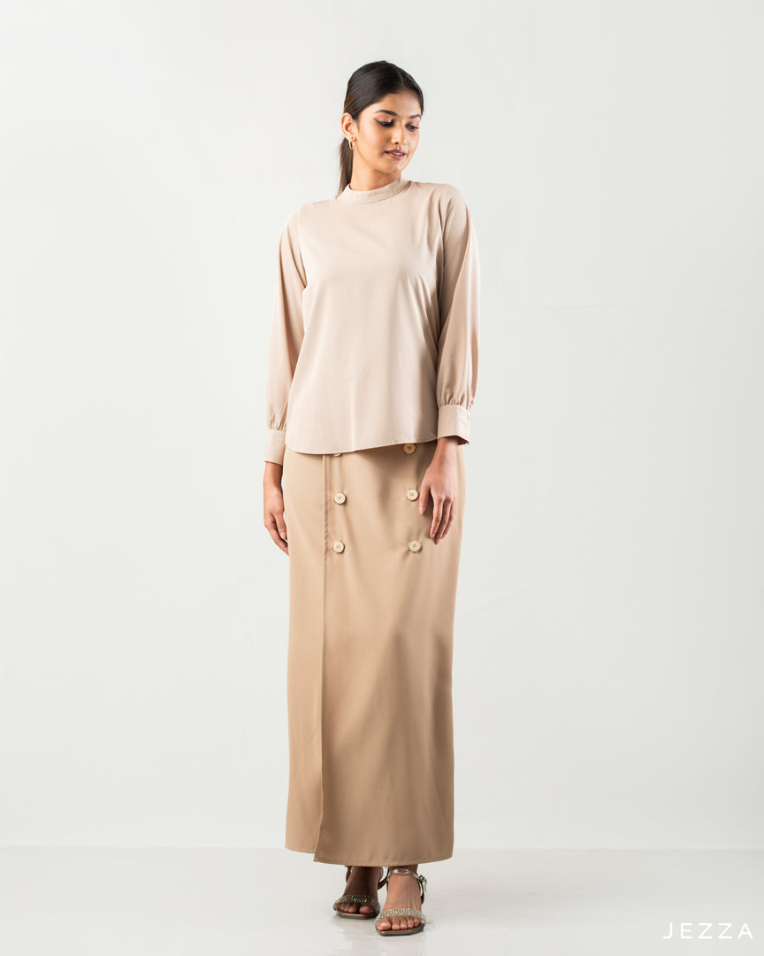 Chic Polyester Top and Skirt Set 59421/54801
