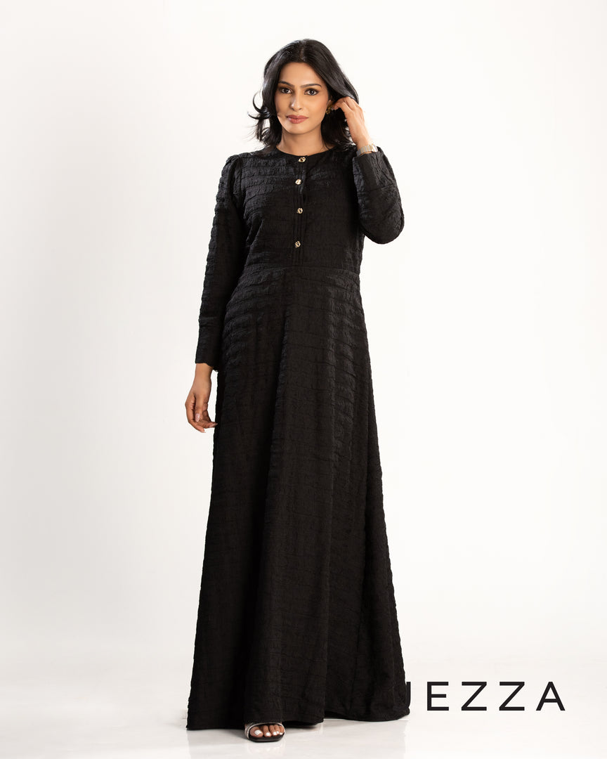 Double-Layered Crush Polyester Dress 63211