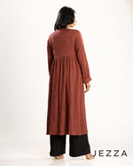 Load image into Gallery viewer, Brocade Polyester Midi Top 62171