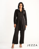 Load image into Gallery viewer, Crepe Satin Peplum Set 62622