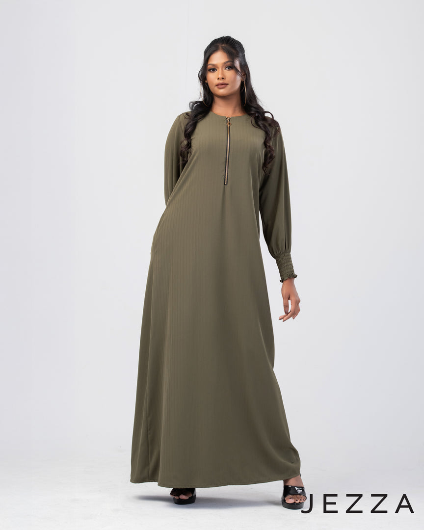 A-Line Dress with Front Zipper 62752