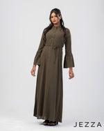 Load image into Gallery viewer, Mandarin-Collared Dress with Decorative Sleeve 48882