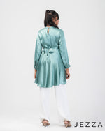 Load image into Gallery viewer, Gleaming Satin Top with a Twist 62522