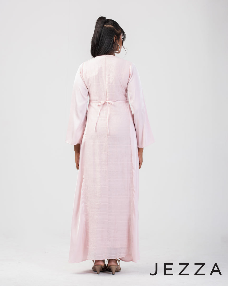 Satin & Rayon Panel Dress 63941