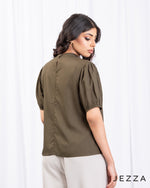 Load image into Gallery viewer, Everyday Ease: Short Sleeve Cotton Blend Top 66331