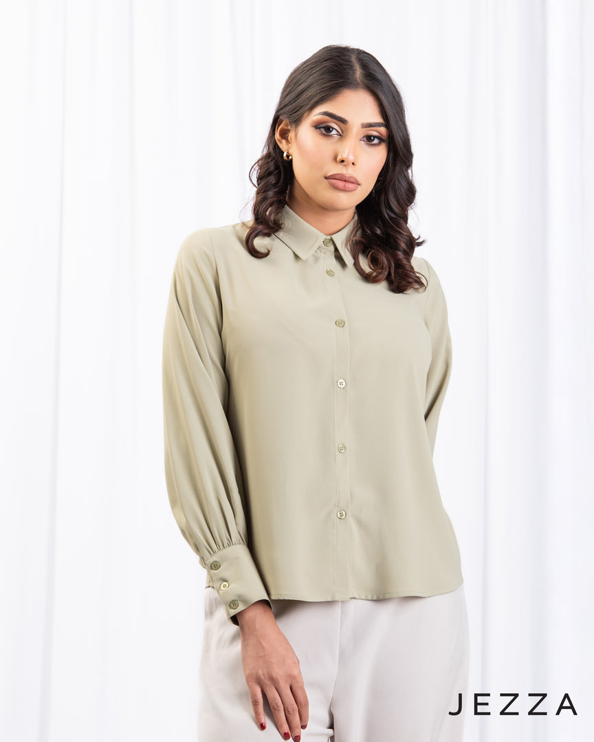 Solid Polyester Formal Top 67292