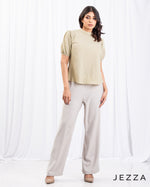 Load image into Gallery viewer, Textured Chic: Popcorn Fabric Formal Crop Top 64841