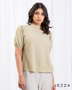 Load image into Gallery viewer, Textured Chic: Popcorn Fabric Formal Crop Top 64841