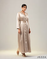 Load image into Gallery viewer, Elegance in Satin: Button-Front Occasion Dress 66462