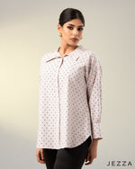 Load image into Gallery viewer, Refined Ease: Poly-Cotton Shirt Top 66531