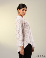 Load image into Gallery viewer, Refined Ease: Poly-Cotton Shirt Top 66531