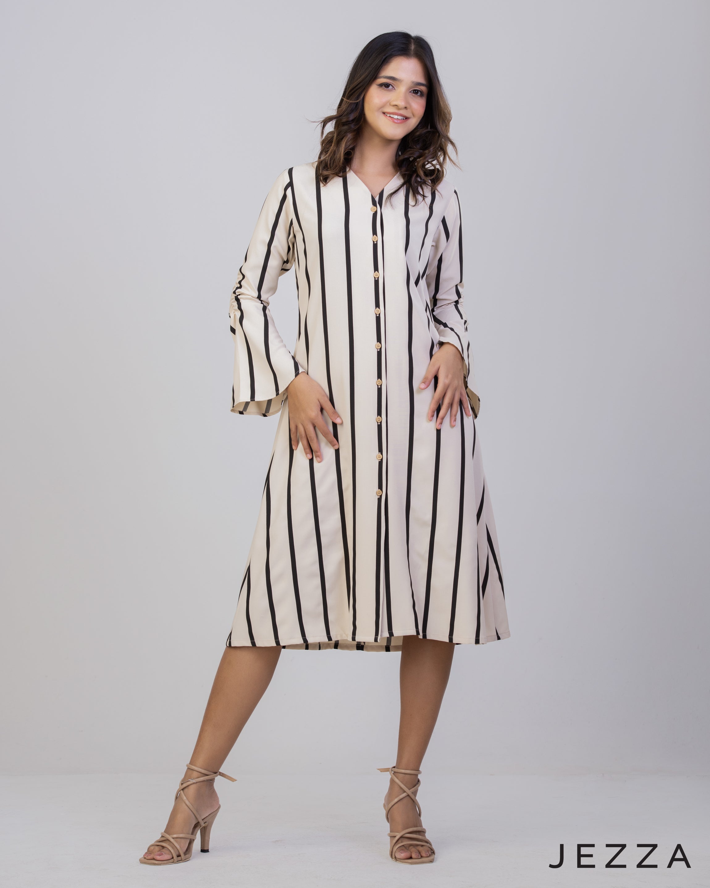 Grace Flow: Smocked Cuff Dress 66421 – Jezza Fashion