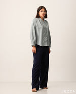 Load image into Gallery viewer, Long Sleeve Shirt Top With Decorative Button Placket 52942
