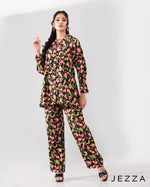 Load image into Gallery viewer, Printed Ease: Polycotton Top &amp; Pant Set 66391 &amp; 6553