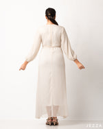 Load image into Gallery viewer, Ankle Length Dress With Tie Up Belt With An Inner Dress 53901/57921