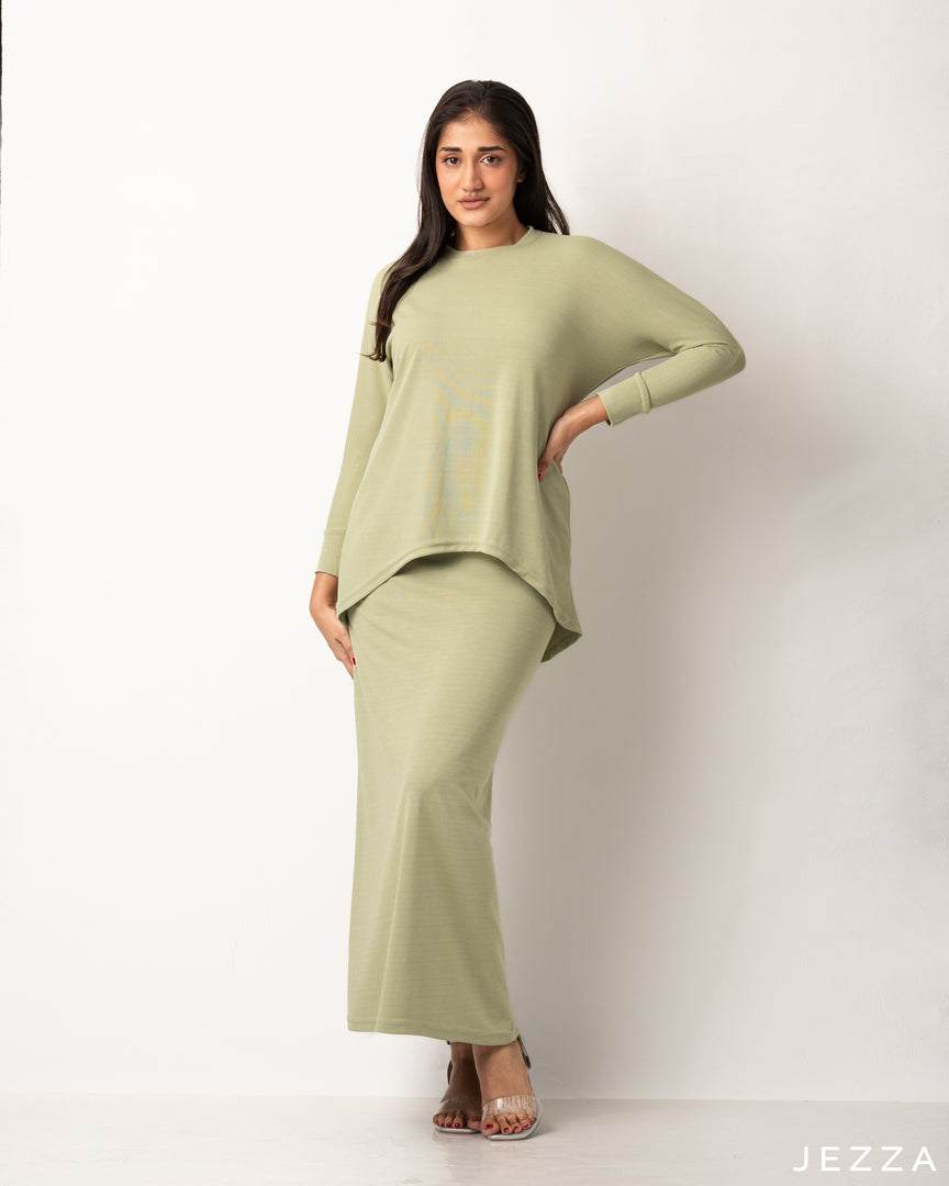 Cotton Knit Top & Skirt Set 56674/56684