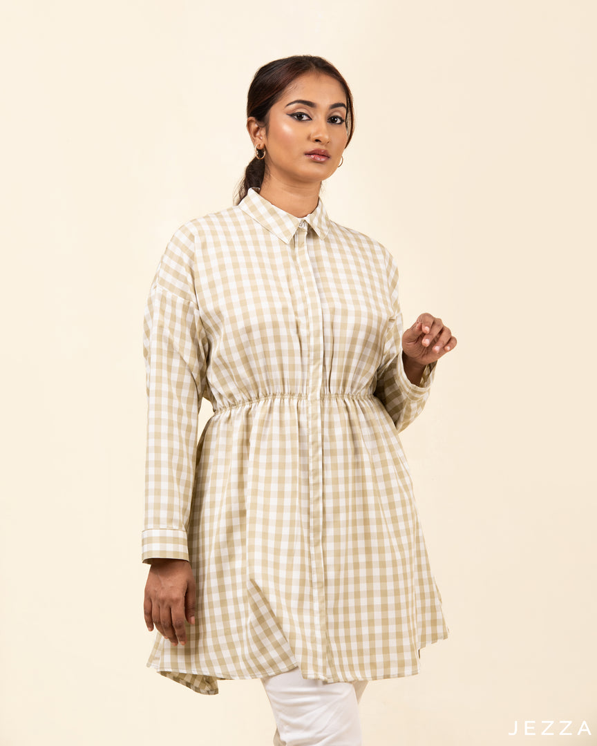 Below Hip Polyester Dress With Elasticated Waist 54952