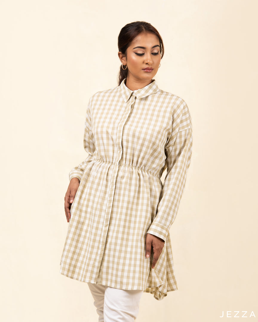 Below Hip Polyester Dress With Elasticated Waist 54952