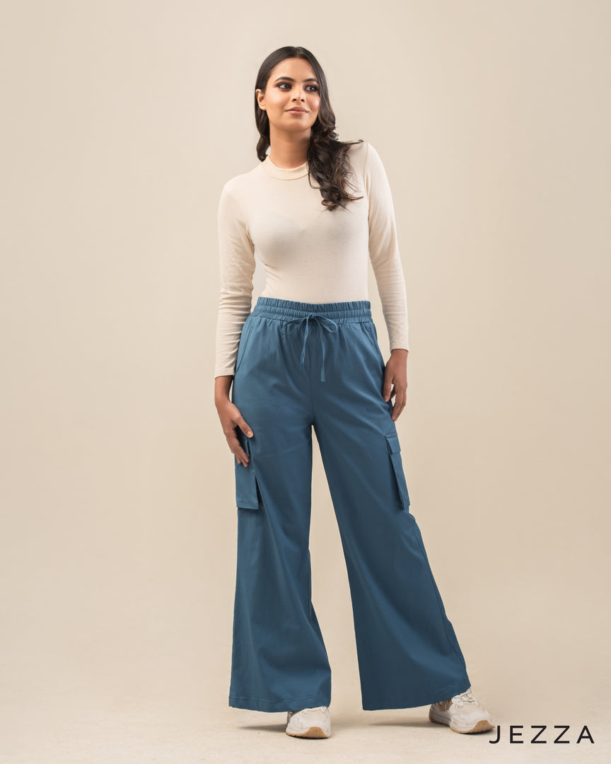 Urban Ease: Elasticated Cargo Pant 70933