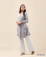 Load image into Gallery viewer, Draped Grace: Ruched V-Neck Knee Top 71532