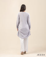 Load image into Gallery viewer, Draped Grace: Ruched V-Neck Knee Top 71532