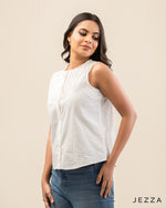 Load image into Gallery viewer, Timeless Detail: Pintuck Cotton Button-Down Top 70601