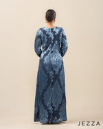 Load image into Gallery viewer, Regal Charm: Brocade Ankle-Length Dress 70821