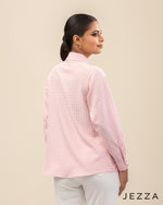 Load image into Gallery viewer, Classic Ease: Half-Placket Shirt Blouse 73111
