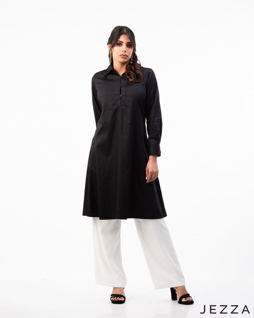 Classic Charm: Poly-Cotton Knee-Length Top 66712