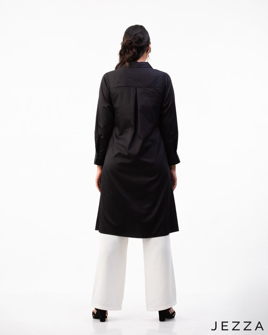 Classic Charm: Poly-Cotton Knee-Length Top 66712