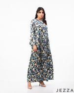 Load image into Gallery viewer, Elegant Flow: Satin Pleated Ankle-Length Dress 72531