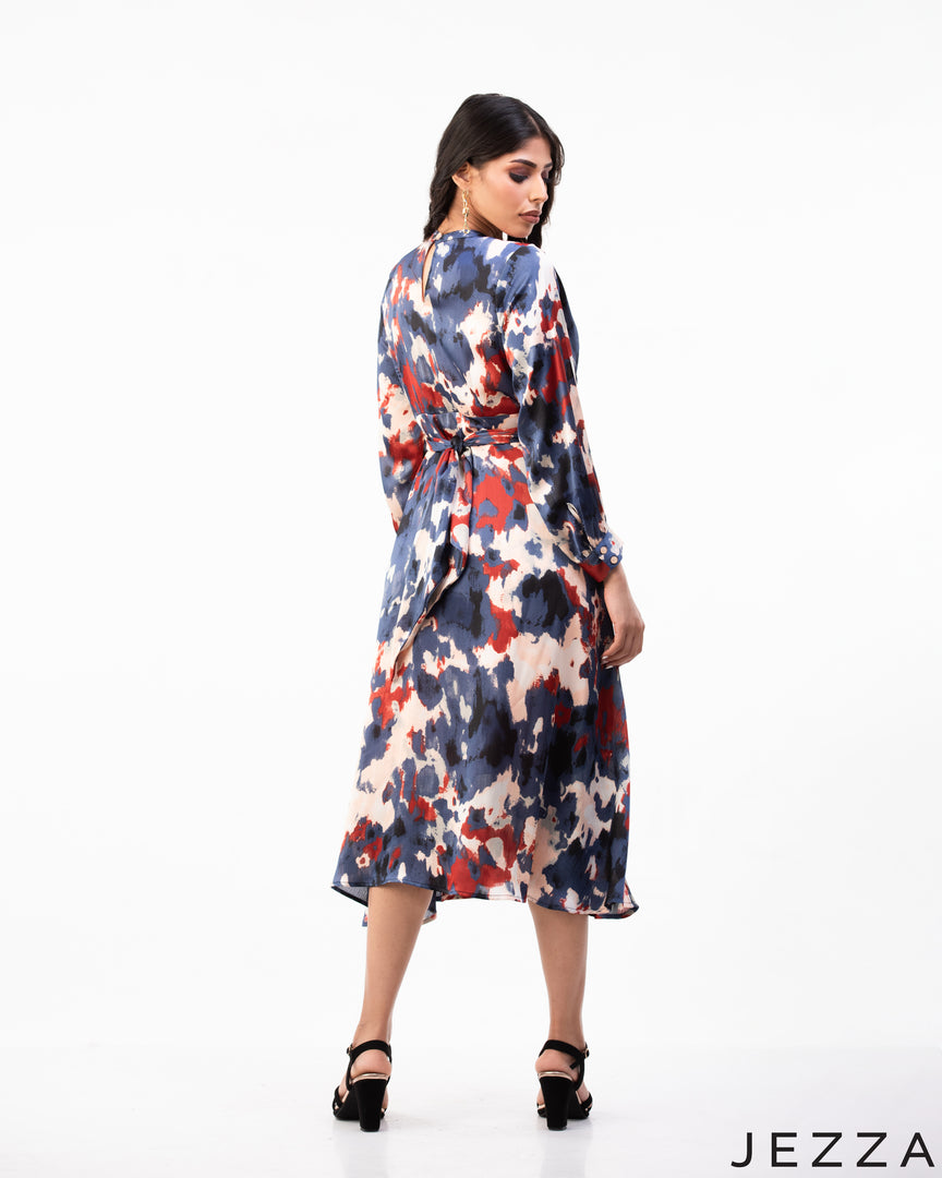 Graceful Flow: Crushed Chiffon Midi Top 71891