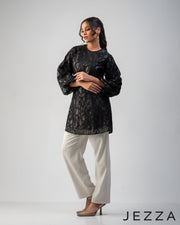 Grace Whisper: Brocade Chiffon Top 75631