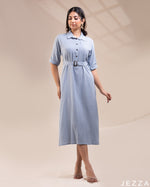 Load image into Gallery viewer, Pure Serenity: The Essential Linen Midi Dress 72383