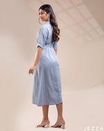 Load image into Gallery viewer, Pure Serenity: The Essential Linen Midi Dress 72383