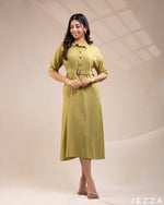 Load image into Gallery viewer, Sunlit Calm: The Essential Linen Midi Dress 72382