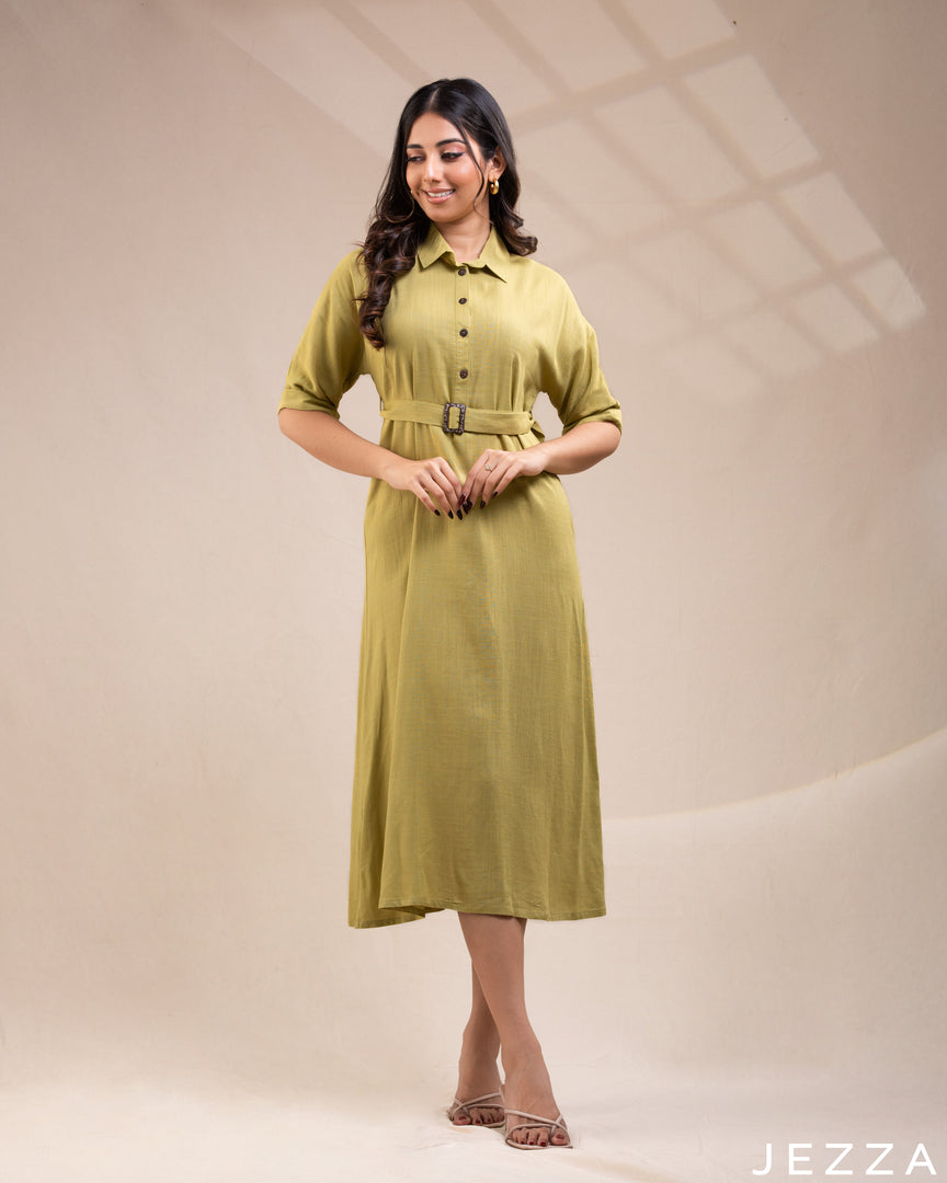 Sunlit Calm: The Essential Linen Midi Dress 72382
