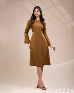 Load image into Gallery viewer, Refined Flow: The Regular-Fit Below Knee-Length Dress-Top 77291