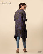 Load image into Gallery viewer, Printed Polyester Top with Decorative Hem 56602