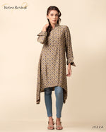 Load image into Gallery viewer, Printed Polyester Top with Decorative Hem 56601