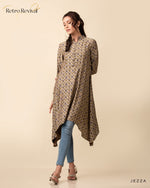 Load image into Gallery viewer, Printed Polyester Top with Decorative Hem 56601