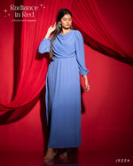 Load image into Gallery viewer, Chiffon Cowl Neck Pleated Dress 56913