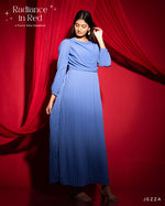 Load image into Gallery viewer, Chiffon Cowl Neck Pleated Dress 56913