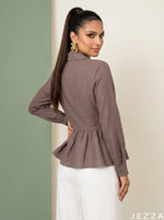 Load image into Gallery viewer, Desert Stone: Fossil Slub Polycotton Hip Top 82283